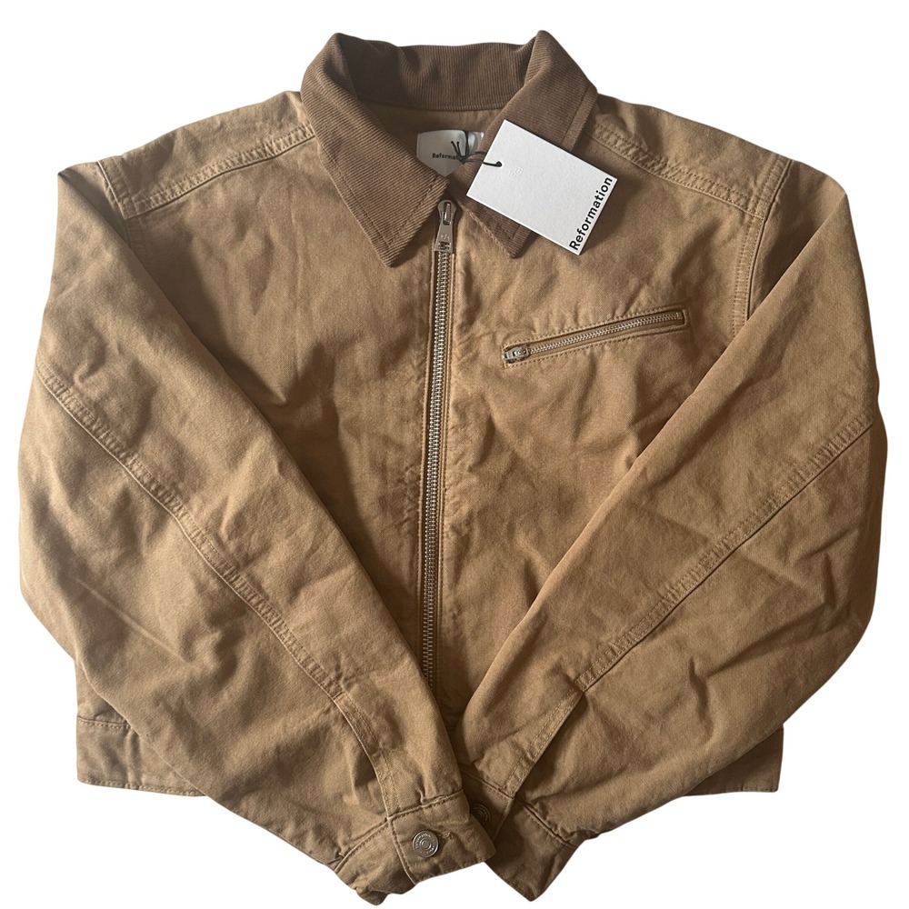 NWT Reformation Briar Cropped Utility Jacket M - Picture 6 of 11